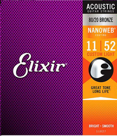 Dây đàn Guitar Acoustic Elixir 80/20 BRONZE WITH NANOWEB COATING (cỡ 11) Dây đàn Guitar Acoustic Elixir 80/20 BRONZE WITH NANOWEB COATING (cỡ 11)