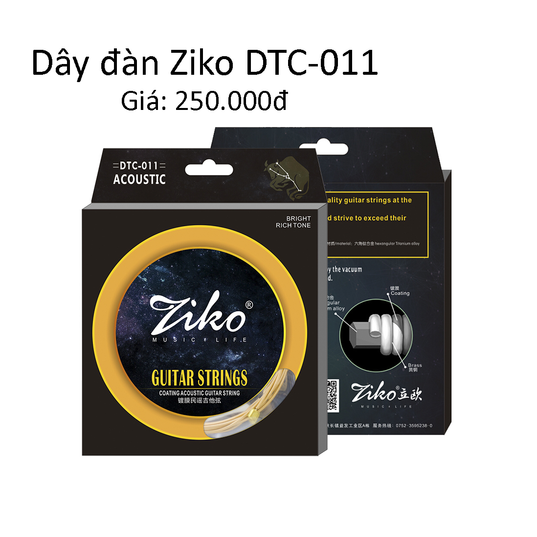 Dây đàn Guitar Ziko DTC-011 Dây đàn Guitar Ziko DTC-011